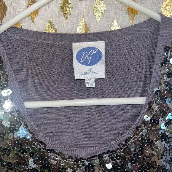 Sequined sweater vest Diane Gilman DG2 size M - Picture 2 of 5